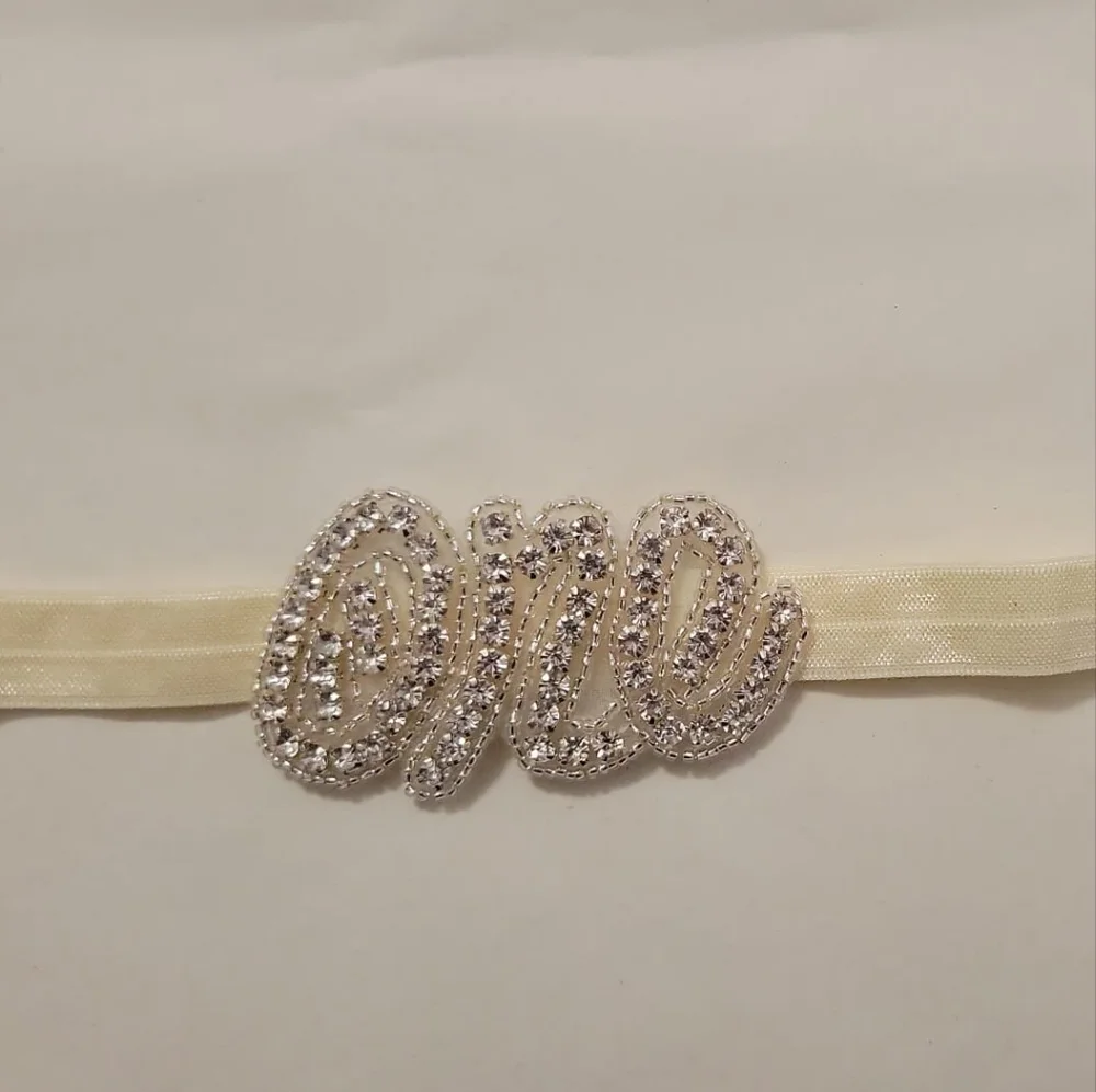 First Birthday headband One Rhinestone Applique smash cake hair photoshoot